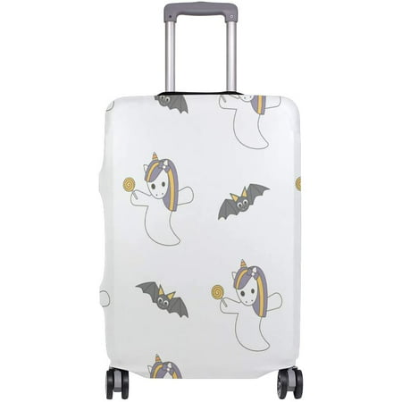 Cute Unicorn Travel Luggage Cover Spandex Washable Suitcase Protective Cover Baggage Protector Fit 18-32 inch Suitcase 